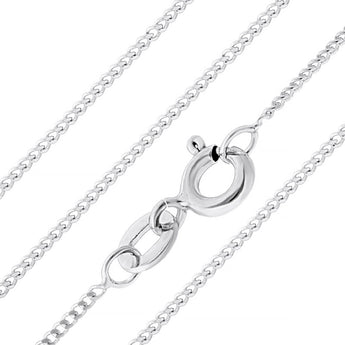 925 Sterling Silver 0.5mm Curb Chain For Pendants Or Necklace Layering