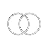 Sterling Silver 14mm Hinged Hoop Earrings