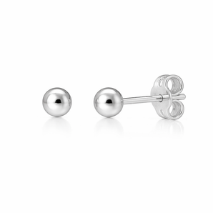 925 Sterling Silver Simple Ball Stud Earrings Available in Sizes 3mm-10mm