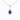 925 Sterling Silver Fancy Sapphire CZ Teardrop Pendant Necklace