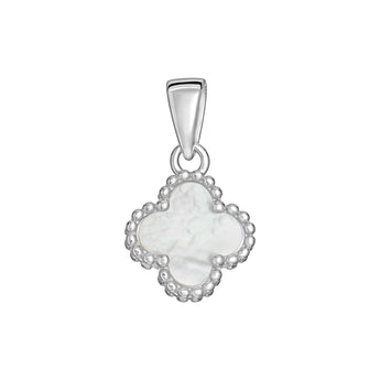 925 Sterling Silver Mother Of Pearl Clover Pendant for Silver Necklaces