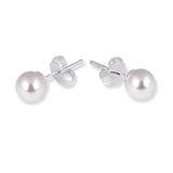 925 Sterling Silver Pearl Stud Earrings