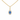 9ct Gold Sapphire Cubic Zirconia Oval Halo Pendant Necklace