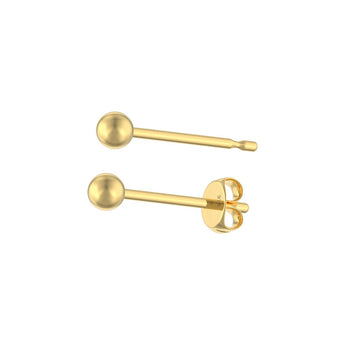 9ct Solid Gold 4mm Simple Ball Stud Earrings