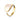 Gold plated ring with white liquid enamel on a white background