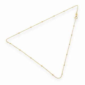 Amelia 18ct Gold Plated Satellite Chain 1mm 925 Sterling Silver