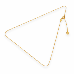 Arabella 18ct Gold Plated Ball Chain Necklace 1mm 925 Sterling Silver