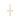 9ct Gold Cubic Zirconia Cross Pendant Necklace