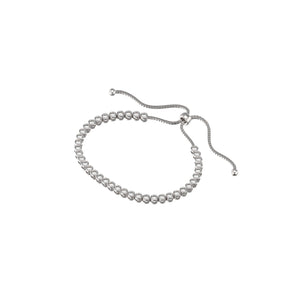 Silver Classic Cubic Zirconia Bolo Bracelet
