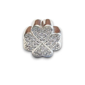 Clover Cubic Zirconia Bead Charm