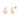 14ct Gold Plated Cubic Zirconia Rain Drop Earrings 925 Sterling Silver