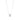 Cubic Zirconia Halo Silver Drop Necklace