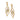 9ct Gold Cubic Zirconia Twist Drop Earrings