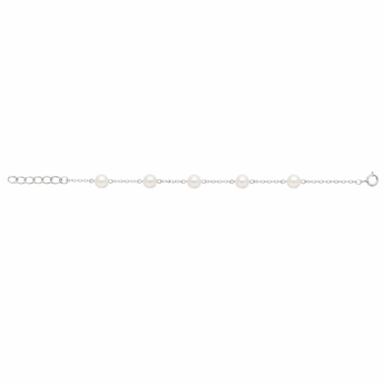 Sterling Silver Dainty Pearl Bead Bracelet