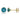 December Birthstone - Blue Topaz CZ 9ct Gold Stud Earrings