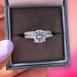 Silver Cubic Zirconia Eternity Ring Set