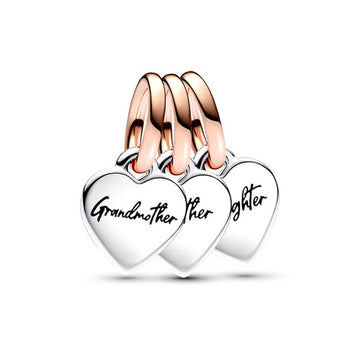 Family Generation Set of Heart Charms