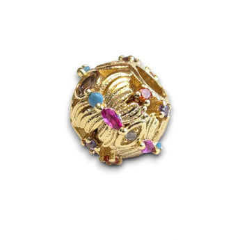Gold Plated Sterling Silver Butterfly Bead Charm