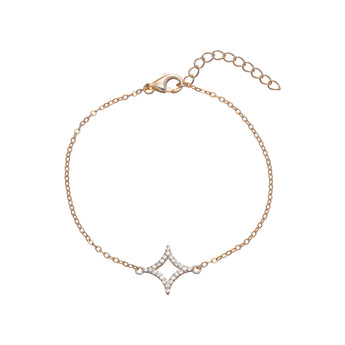 18ct Gold Plated Amelie Cubic Zirconia Star Bracelet