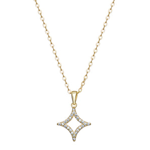 18ct Gold Plated Amelie Cubic Zirconia Star Necklace