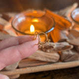 Sterling Silver October Birthstone Hoop Earrings Layerd in 9ct Gold