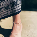 Sterling Silver Heart Drop Anklet