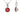 January Birthstone - Garnet Cubic Zirconia Sterling Silver Pendant Necklace