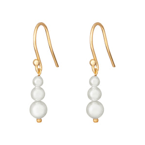 Gold plated Jasmine Pearl Drop Earrings