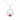 Sterling Silver July Birthstone Claddagh Pendant Necklace with Red Ruby Cubic Zirconia Heart Detail