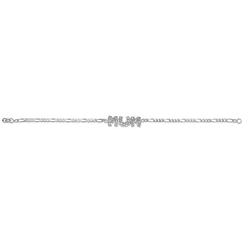 Sterling Silver Mum Cubic Zirconia Bracelet