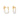14ct Gold Plated Pearl Drop Hoop Earrings, 925 Sterling Silver