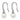 Fancy Drop Pearl and Cubic Zirconia Silver Earrings