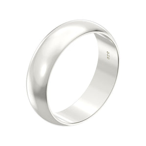 Silver 5mm Wedding Band
