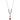 925 Sterling Silver Ruby Cubic Zirconia Y Drop Necklace