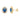 9ct Gold Cubic Zicronia Sapphire Earrings
