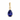 9ct Gold Sapphire Cubic Zirconia Pear Drop Pendant for Gold Necklaces