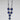 925 Sterling Silver Sapphire Cubic Zirconia Y Necklace