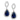 Silver Sapphire CZ Teardrop Drop Earrings