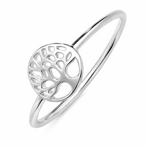 Tree of Life ring in 925 sterling silver. Symbolic silver jewellery representing family, growth and connection, perfect for everyday wear or gifting.