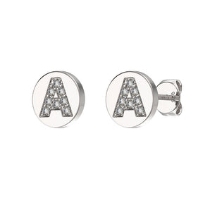 Cubic Zirconia Initial Earrings