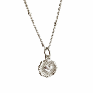 Sterling Silver Dainty Heart Pendant Necklace