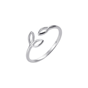 925 Sterling Silver Simple Adjustable Fish Ring