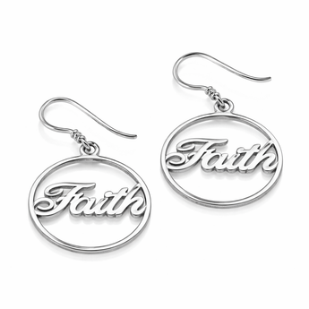 925 Sterling Silver Name Hoop Drop Earrings - Personalised Jewellery