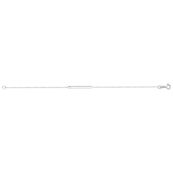 Sterling Silver Bar Bracelet With Cubic Zirconia