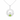 Sterling Silver Claddagh Pendant necklace with Peridot Green Cubic Zirconia Heart Detail