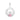 Sterling Silver October Birthstone Claddagh Pendant for Silver Necklaces with Pink Tourmaline Cubic Zirconia Heart Detail