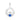 Sterling Silver September Birthstone Claddagh Pendant for Silver Necklaces with Sapphire Cubic Zirconia Heart