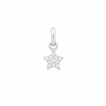 925 Sterling Silver Dainty Star Pendant for Necklaces With Cubic Zirconia Details