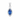 Sterling Silver Oval Sapphire Pendant for Silver Necklaces