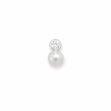 925 Sterling Silver Pearl Drop and Cubic Zirconia Pendant For Silver Necklaces